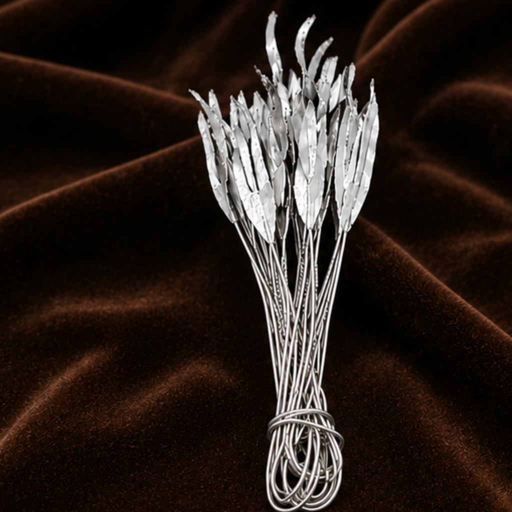 Pure Silver Durva Grass | Sacred Offering for Lord Ganesha