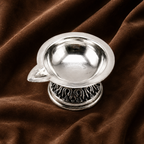 Pure Silver Everyday Puja Diya | Traditional Oil Lamp for Home Temple