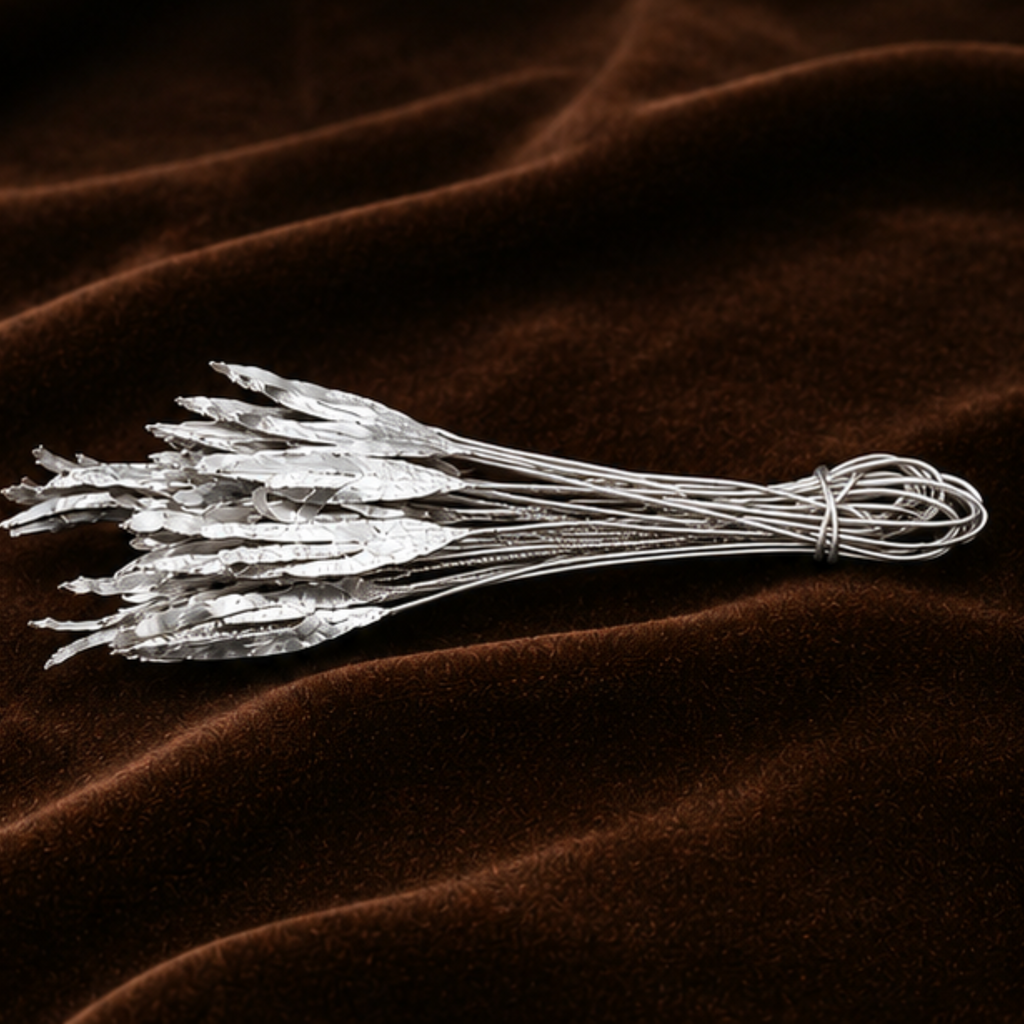 Pure Silver Durva Grass | Sacred Offering for Lord Ganesha