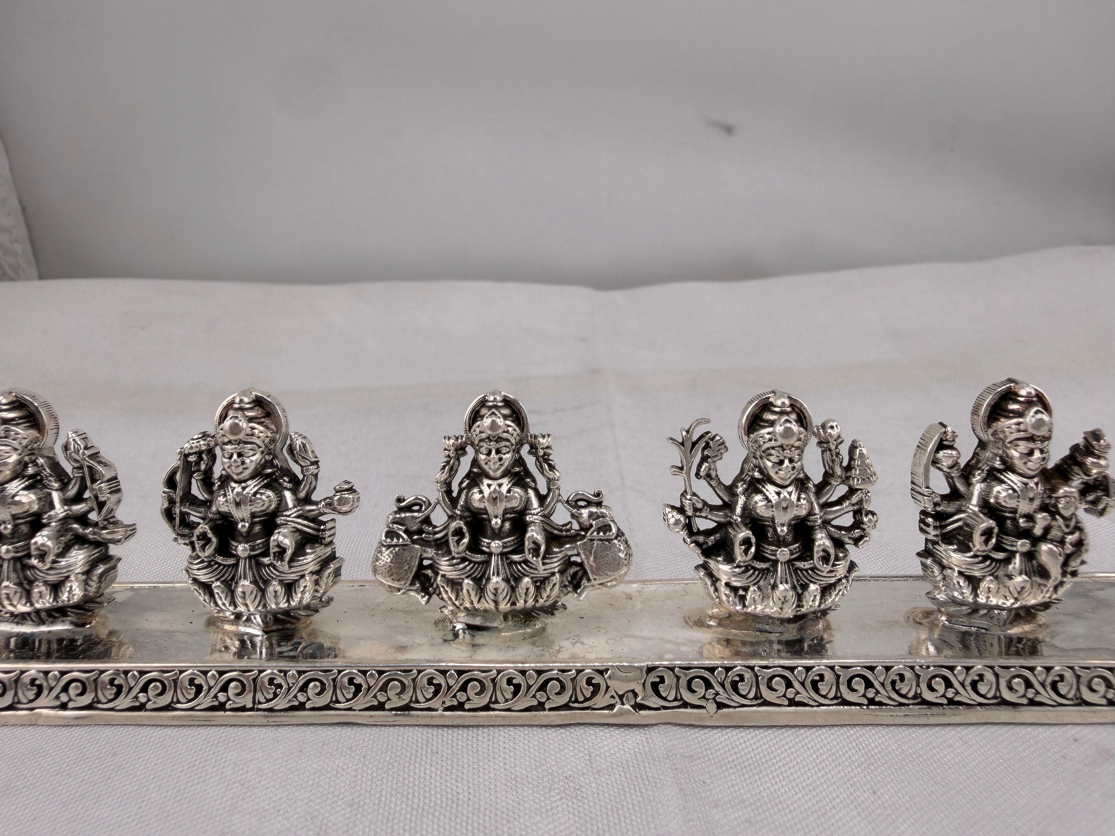 Silver Ashta Lakshmi Idol | 8 Forms of Lakshmi Statue | Eight Laxmi Murti