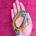 Money Magnet with Zibu Necklace | Natural Gemstone Mala 13 Inch | Prosperity & Abundance Jewelry | Crystal Necklace