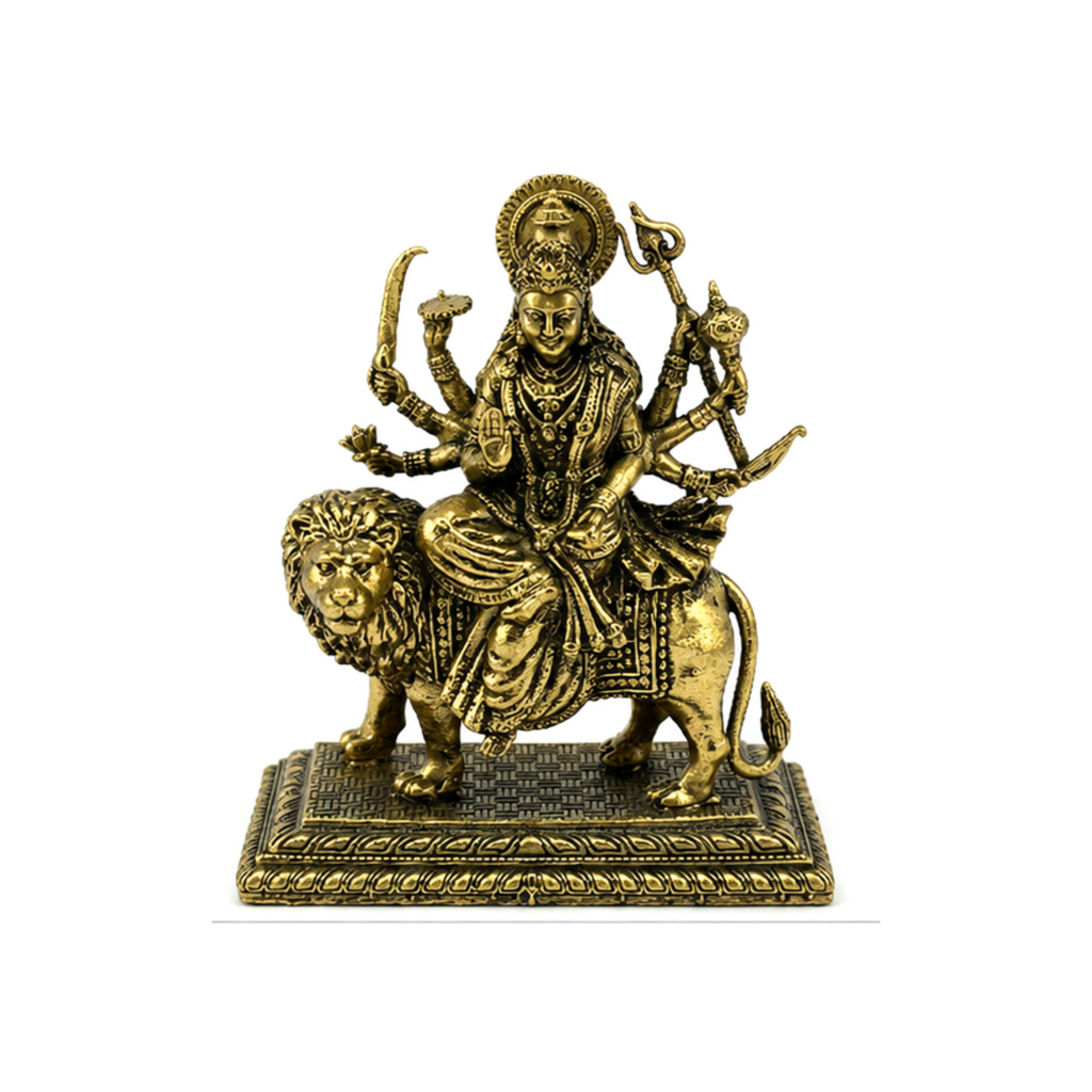 Panchaloha Durga Idol on Lion | Panchalogam Durga Maa Murti | Panchadhatu Durga Devi Statue