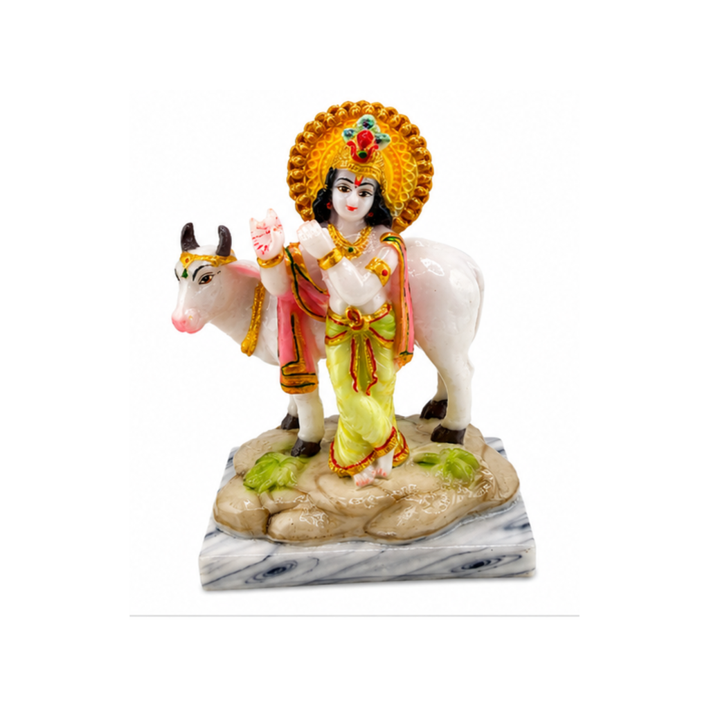 Krishna with Cow | Traditional Lord Krishna Idol