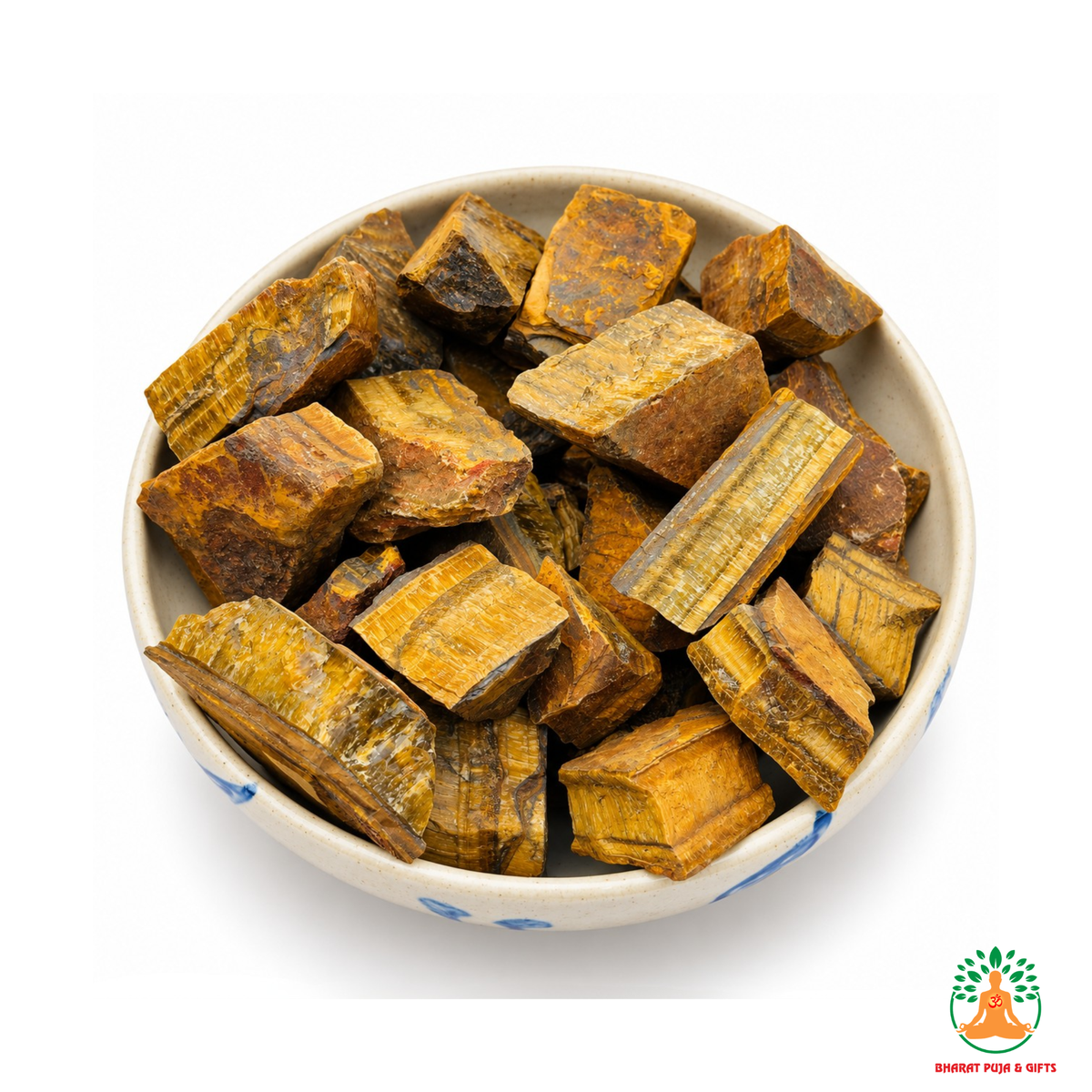 Tiger Eye Raw Crystals – Natural Rough Unpolished Tiger's Eye Stones | Manifestation Healing and Meditation Crystals