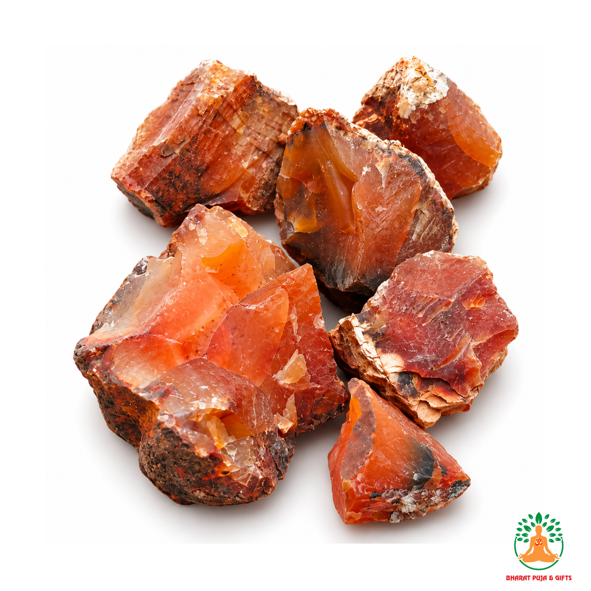 Carnelian Raw Crystals – Natural Rough Unpolished Carnelian Stones | Orange Manifestation Healing and Meditation Crystals