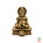 Kuber Ji Idol – Antique Gold Tone Hindu Statue for Puja and Home Decor