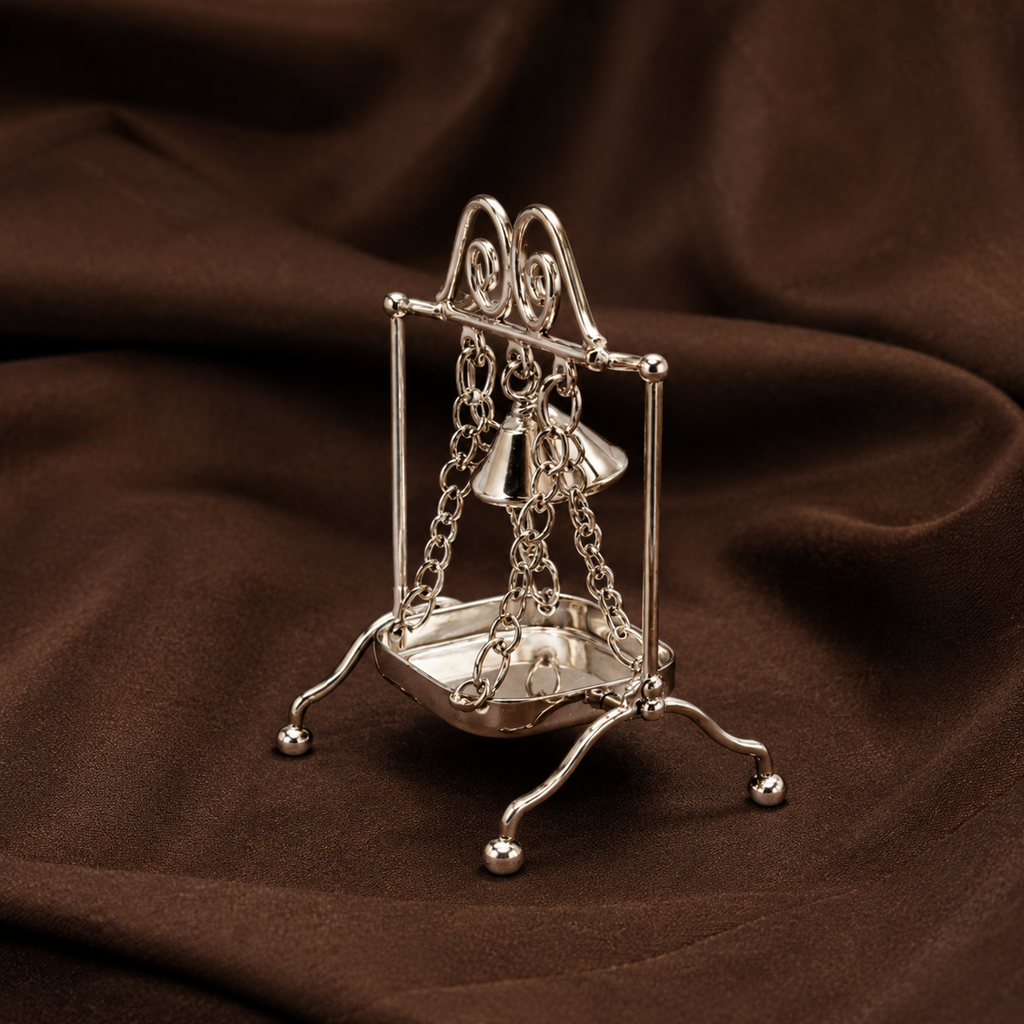 Sterling Silver Baby Krishna Zhula | Laddu Gopal Jhula | Silver Gift | Silver Krishna Zhula | Krishna Swing