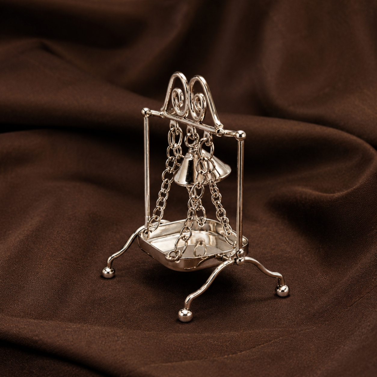 Sterling Silver Baby Krishna Zhula | Laddu Gopal Jhula | Silver Gift | Silver Krishna Zhula | Krishna Swing