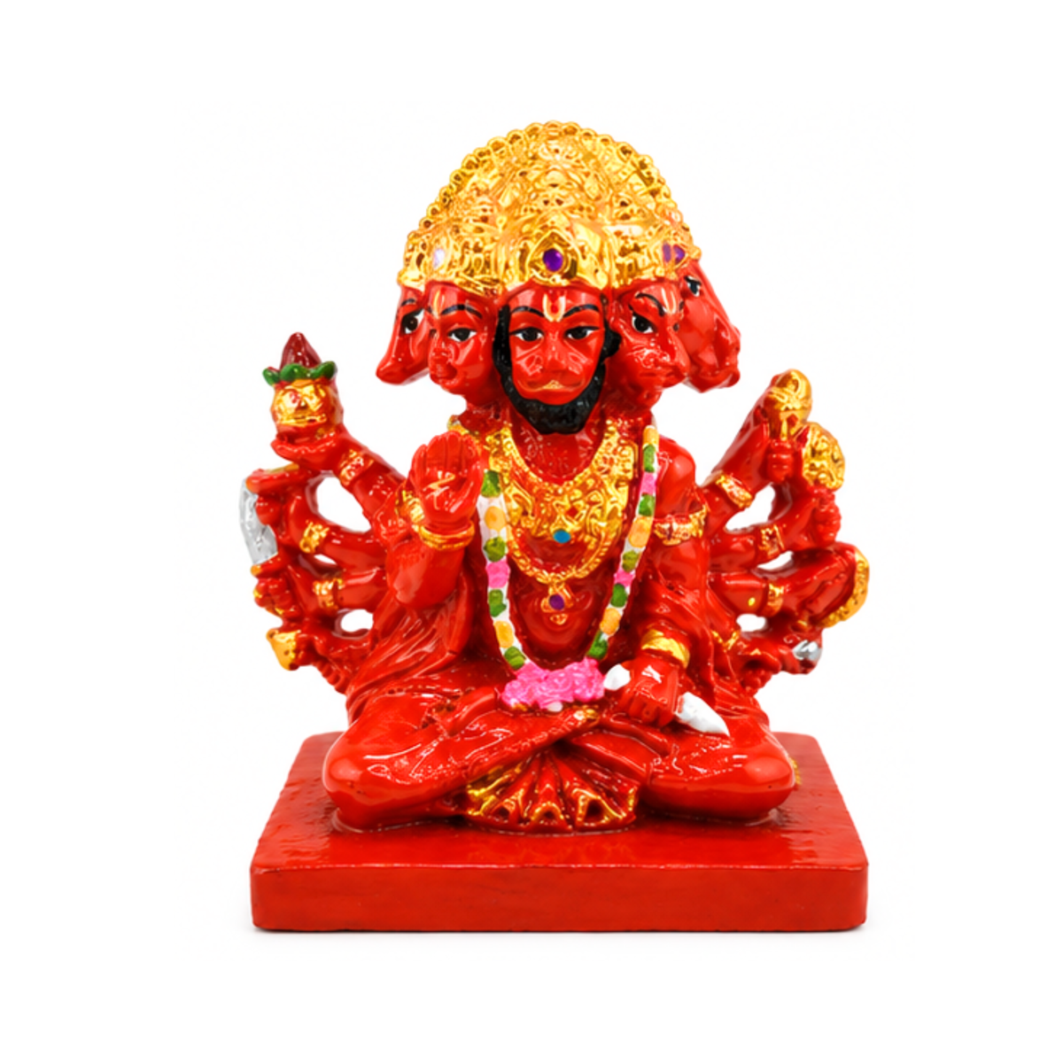 Panchmukhi Hanuman Murti | Five-Faced Lord Hanuman Idol | Hanuman for Car Dashboard Home Temple Puja