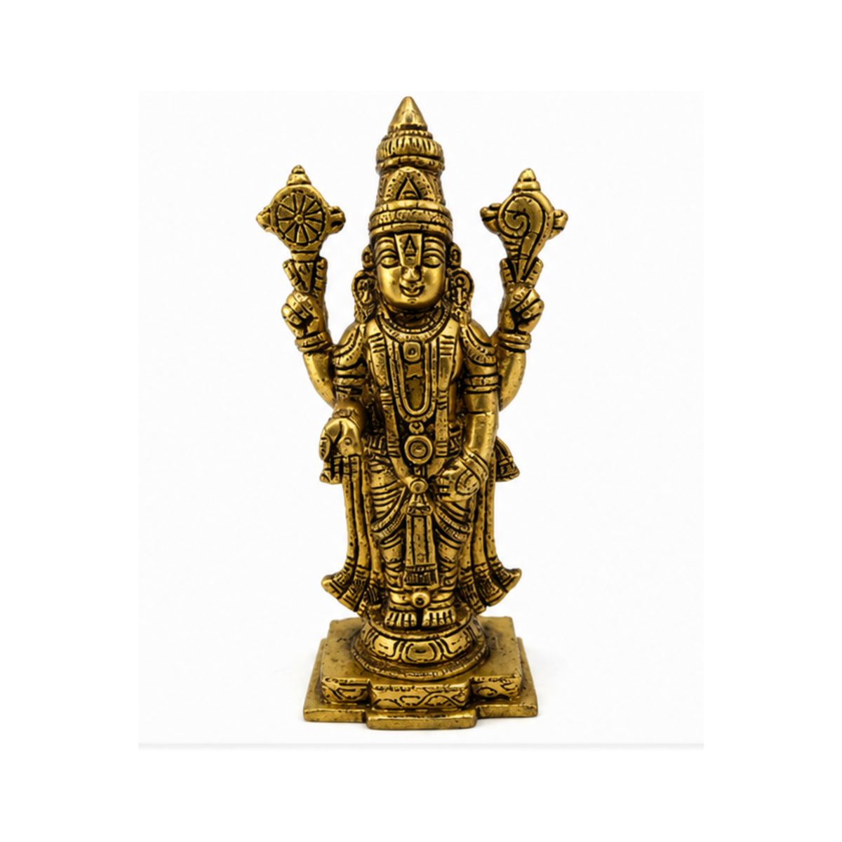 Brass Tirupati Balaji Statue | Brass Standing Vishnu Murti | Brass Balaji Idol