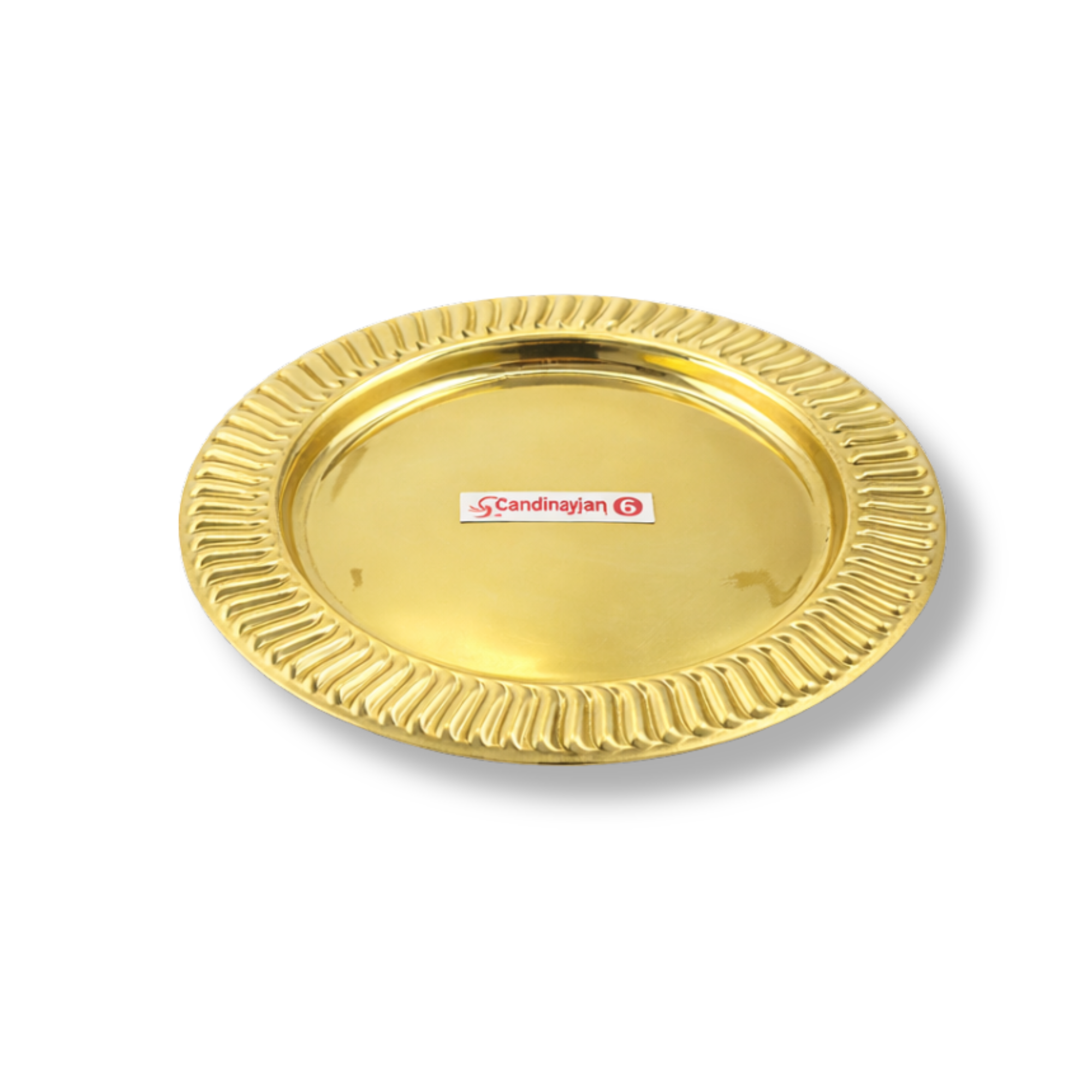 Brass Sudarshan Design Thali | Traditional Brass Puja Plate