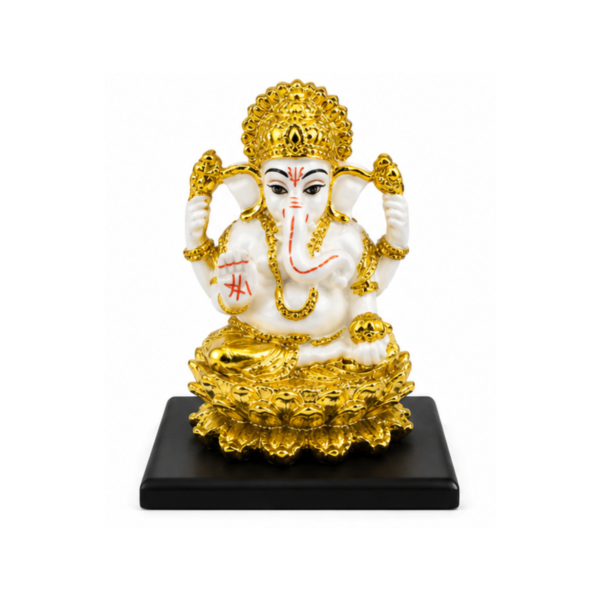 Gold & White Lakshmi Ganesha Set | Diwali Lakshmi Ganesha Set | Laxmi & Ganpati Idols