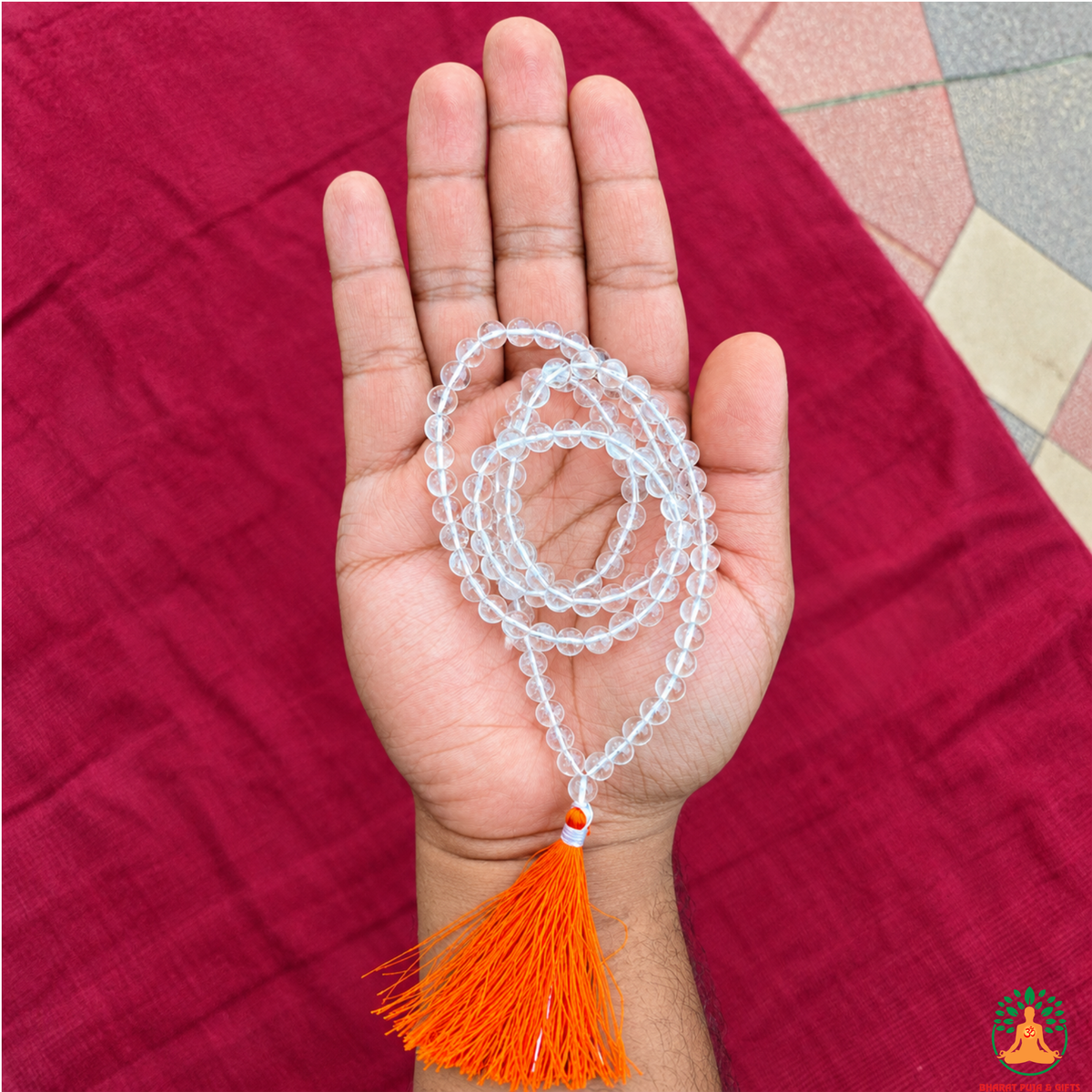 Clear Quartz Beaded Necklace 6mm & 8mm | Natural Crystal Gemstone Mala | Meditation & Spiritual Necklace | Crystal Necklace | Yoga Prayer Mala