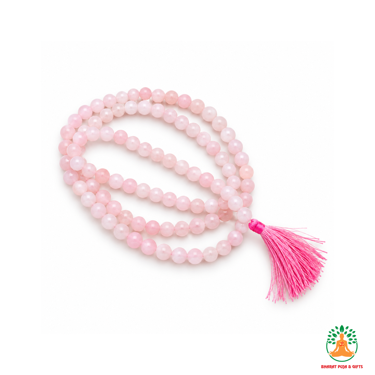 Rose Quartz Beaded Necklace 6mm & 8mm | Natural Pink Gemstone Mala | Love & Self-Love Jewelry | Meditation Necklace | Pink Crystal Necklace