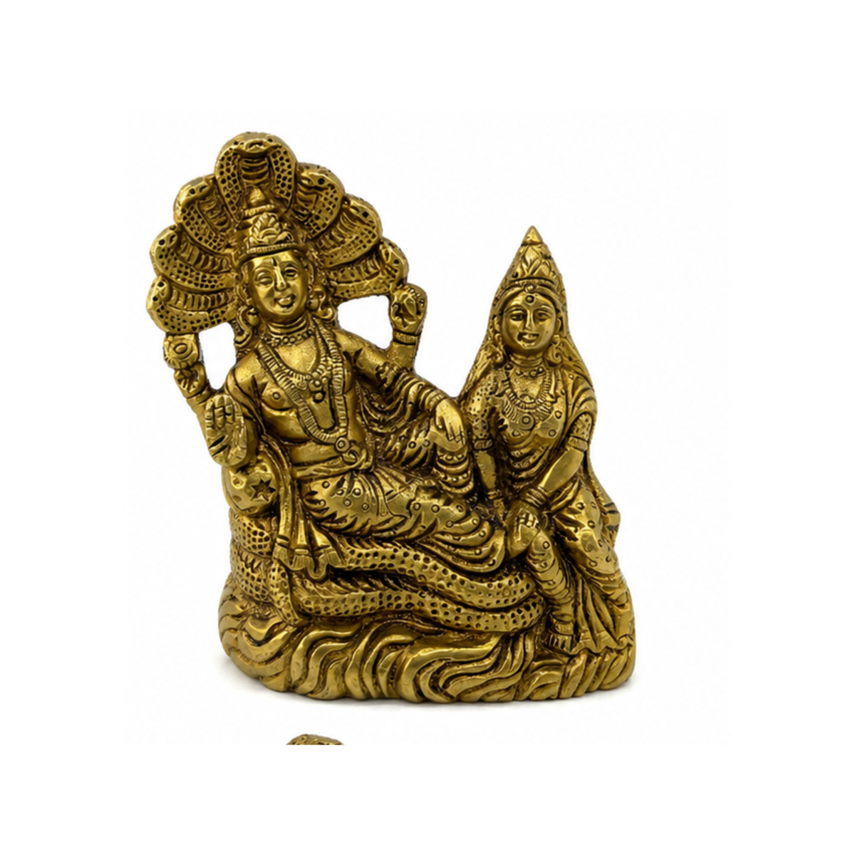 Brass Lakshmi Narayana | Traditional Hindu Deity Statue