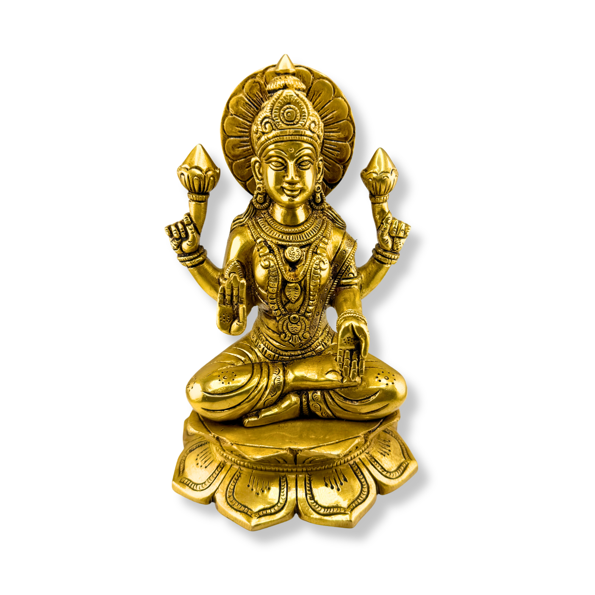 Brass Goddess Lakshmi Idol | Premium Brass Laxmi Statue | High Quality Lakshmi Murti