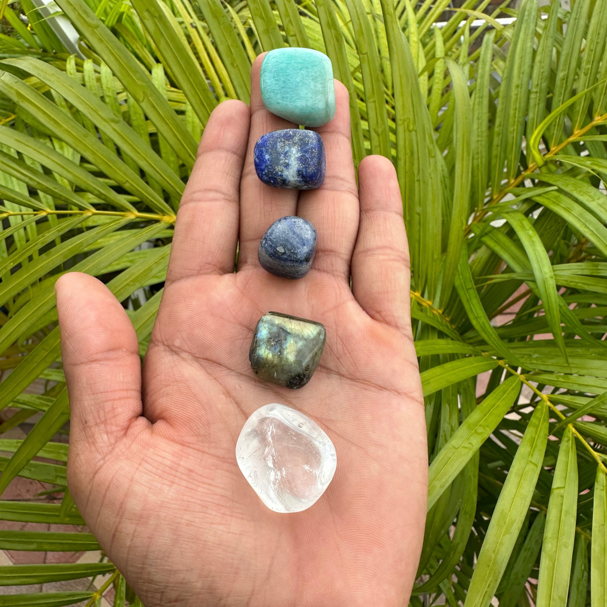 Intuition & Communication Tumble Stone Set – Polished Gemstones | Tumbled Crystals Set | Spiritual Gift | Manifestation and Meditation Crystals
