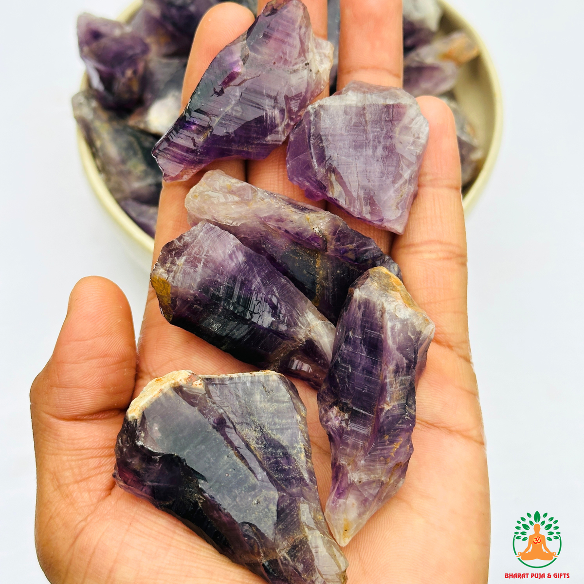Amethyst Raw Crystals – Natural Rough Unpolished Amethyst Stones | Purple Manifestation Healing and Meditation Crystals