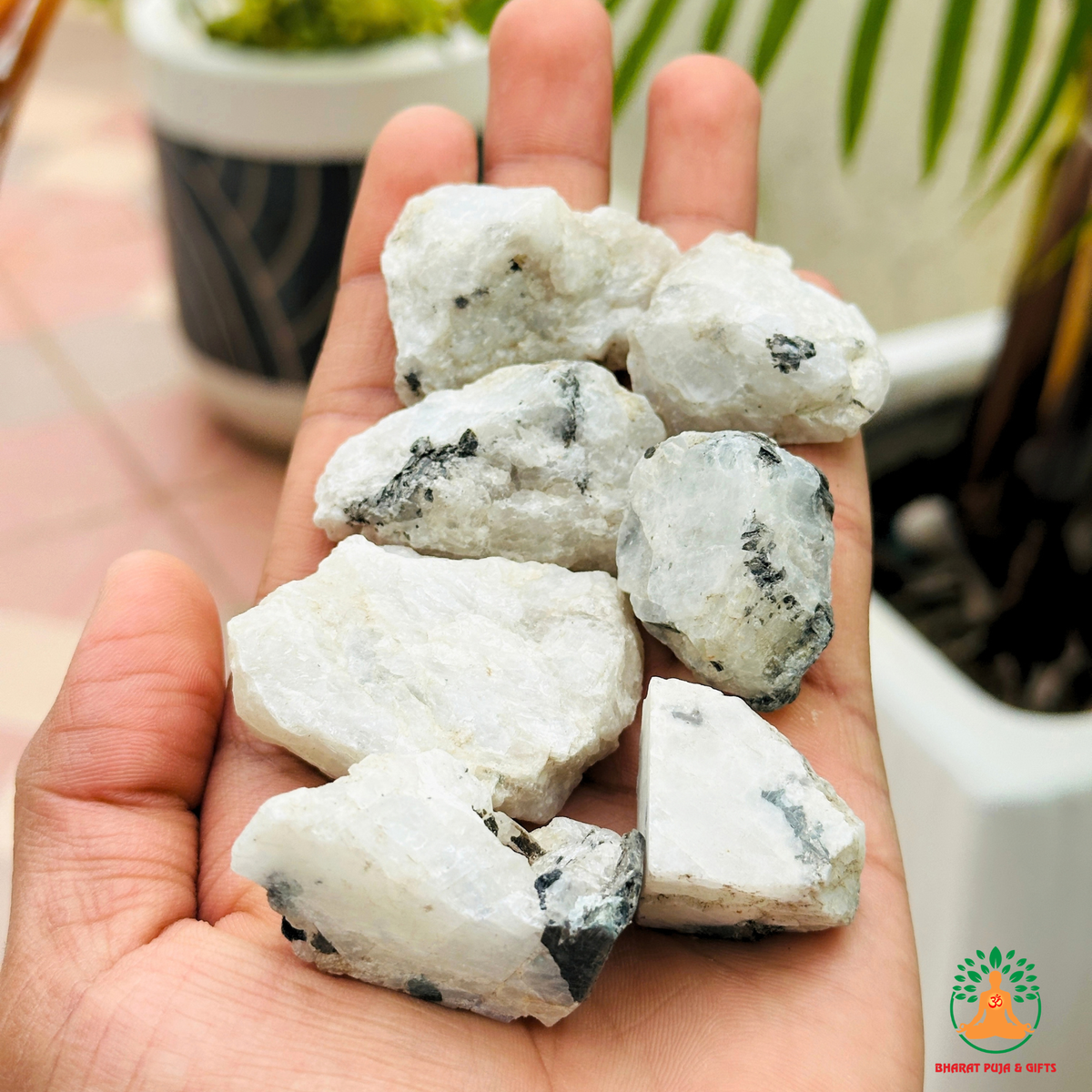 Rainbow Moonstone Raw Crystals – Natural Rough Unpolished Rainbow Moonstone Stones | White Manifestation Healing and Meditation Crystals
