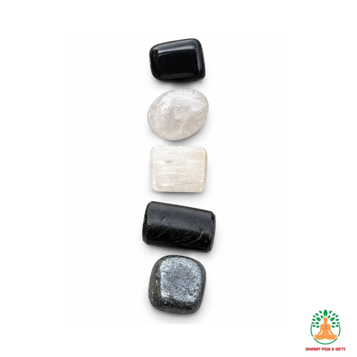 Protection & Shielding Tumble Stone Set – Polished Natural Gemstones | Tumbled Crystals Set | Spiritual Gift | Manifestation and Meditation Crystals