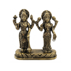 Brass Vishnu and Lakshmi Idol | Lord Visnu and Laxmi Murti | Brass Lakshmi Narayana Statue | Home Temple Laxmi Narayana