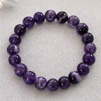 Natural Amethyst Bracelet | Purple Crystal Gemstone Bracelet | Meditation & Spiritual Jewelry | Amethyst Healing Bracelet | Gift for Men and Women