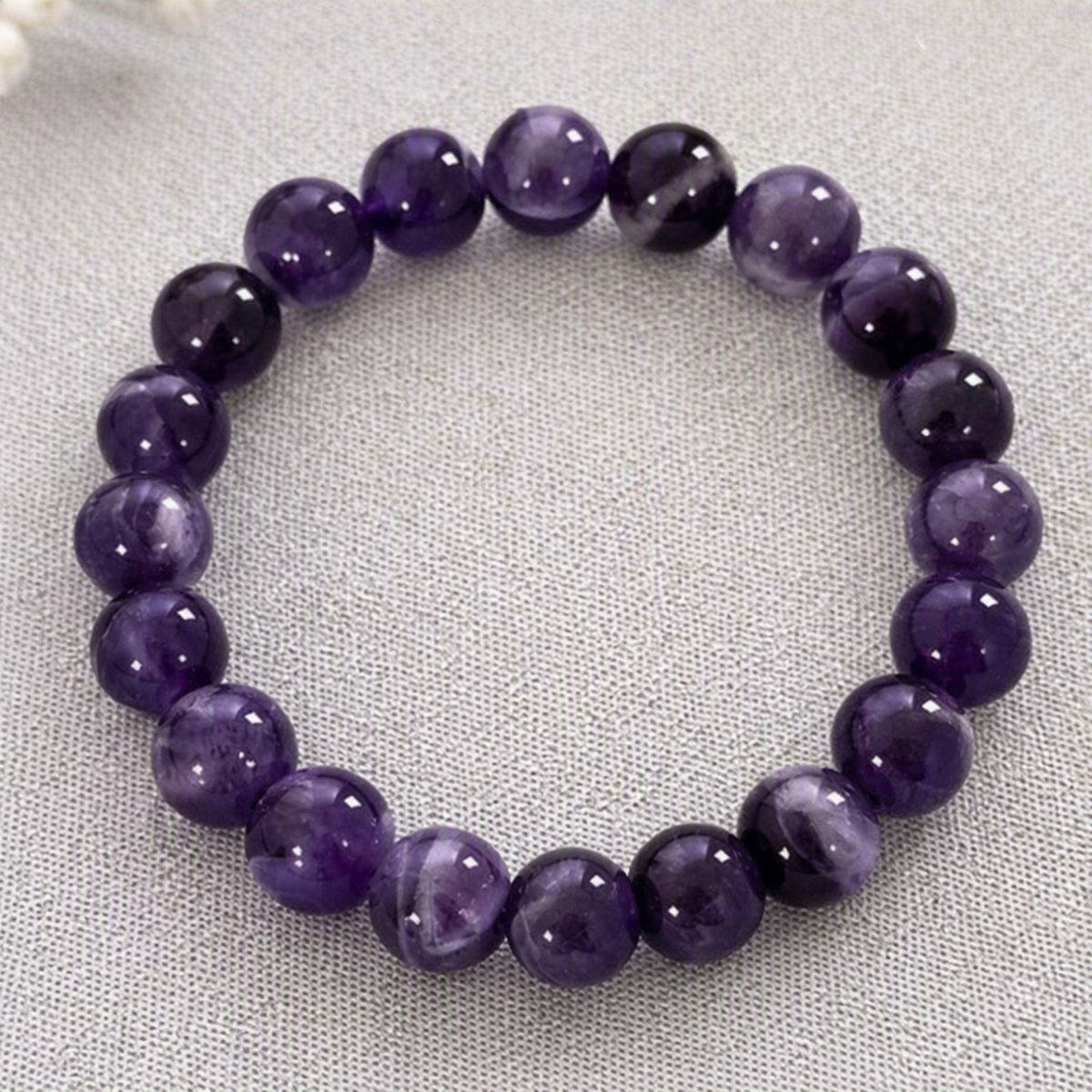 Natural Amethyst Bracelet | Purple Crystal Gemstone Bracelet | Meditation & Spiritual Jewelry | Amethyst Healing Bracelet | Gift for Men and Women