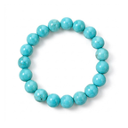 Natural Turquoise Bracelet | Blue Turquoise Crystal Gemstone Bracelet | Protection & Healing Jewelry | Good Luck Crystal Bracelet | Gift for Men & Women