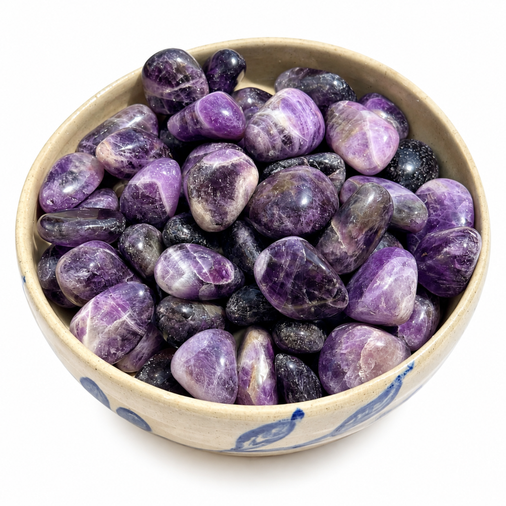 Natural Amethyst Tumble Stones – Polished Purple Gemstones | Manifestation Healing and Meditation Crystals