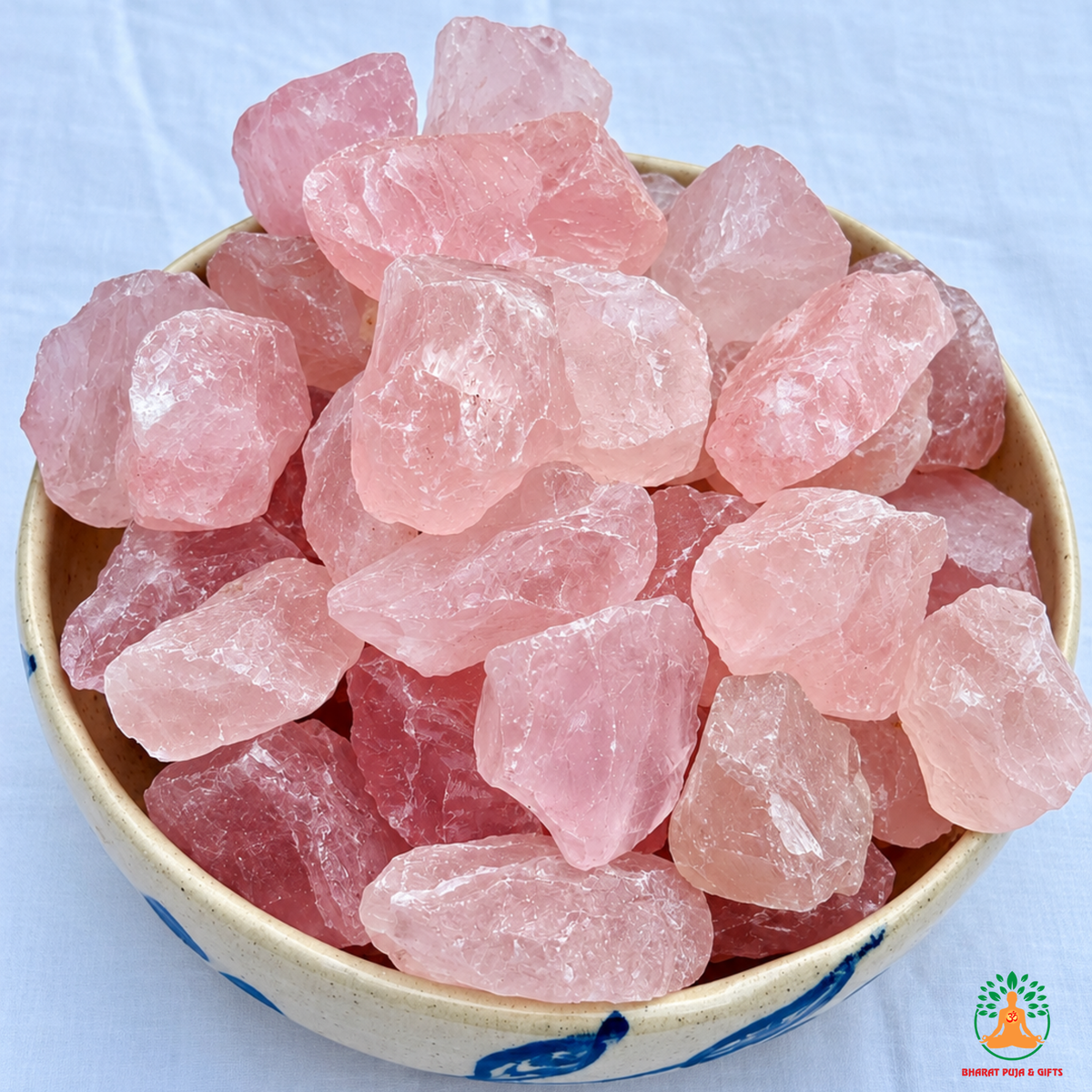Rose Quartz Raw Crystals – Natural Rough Unpolished Rose Quartz Stones | Pink Manifestation Healing and Meditation Crystals