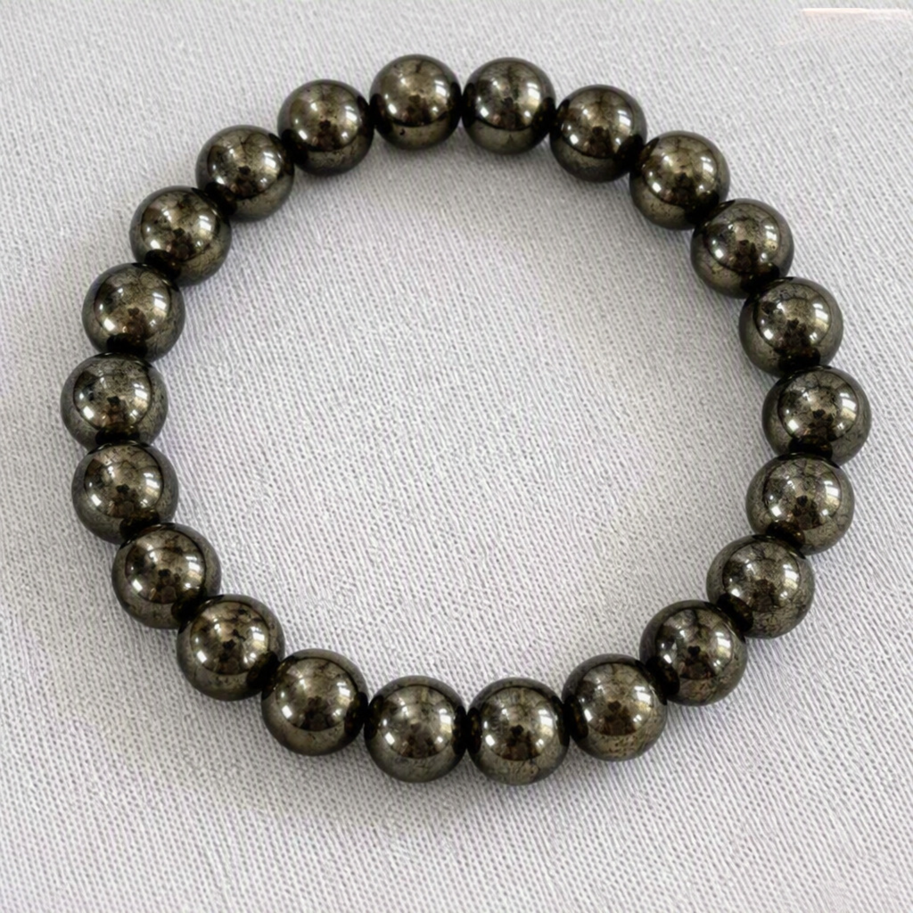 Natural Pyrite Bracelet | Pyrite Crystal Gemstone Bracelet | Prosperity & Abundance Jewelry | Protection Bracelet | Healing Jewelry