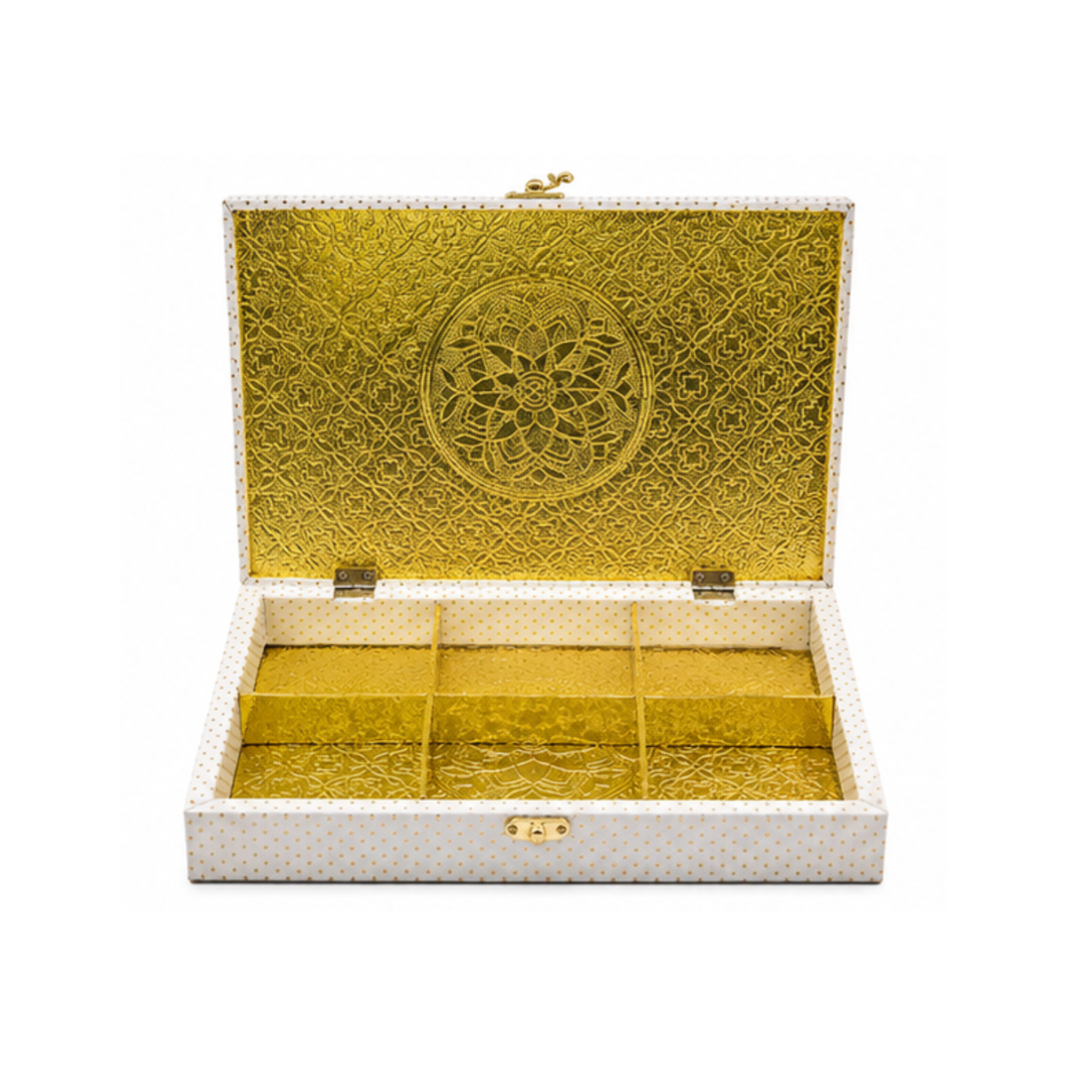Royal Gold Embossed Dry Fruit | Decorative Gift Box
