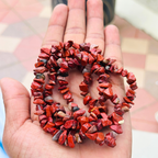 Red Jasper Chips Crystal Necklace | Red Jasper Beaded Necklace | Gemstone Necklace