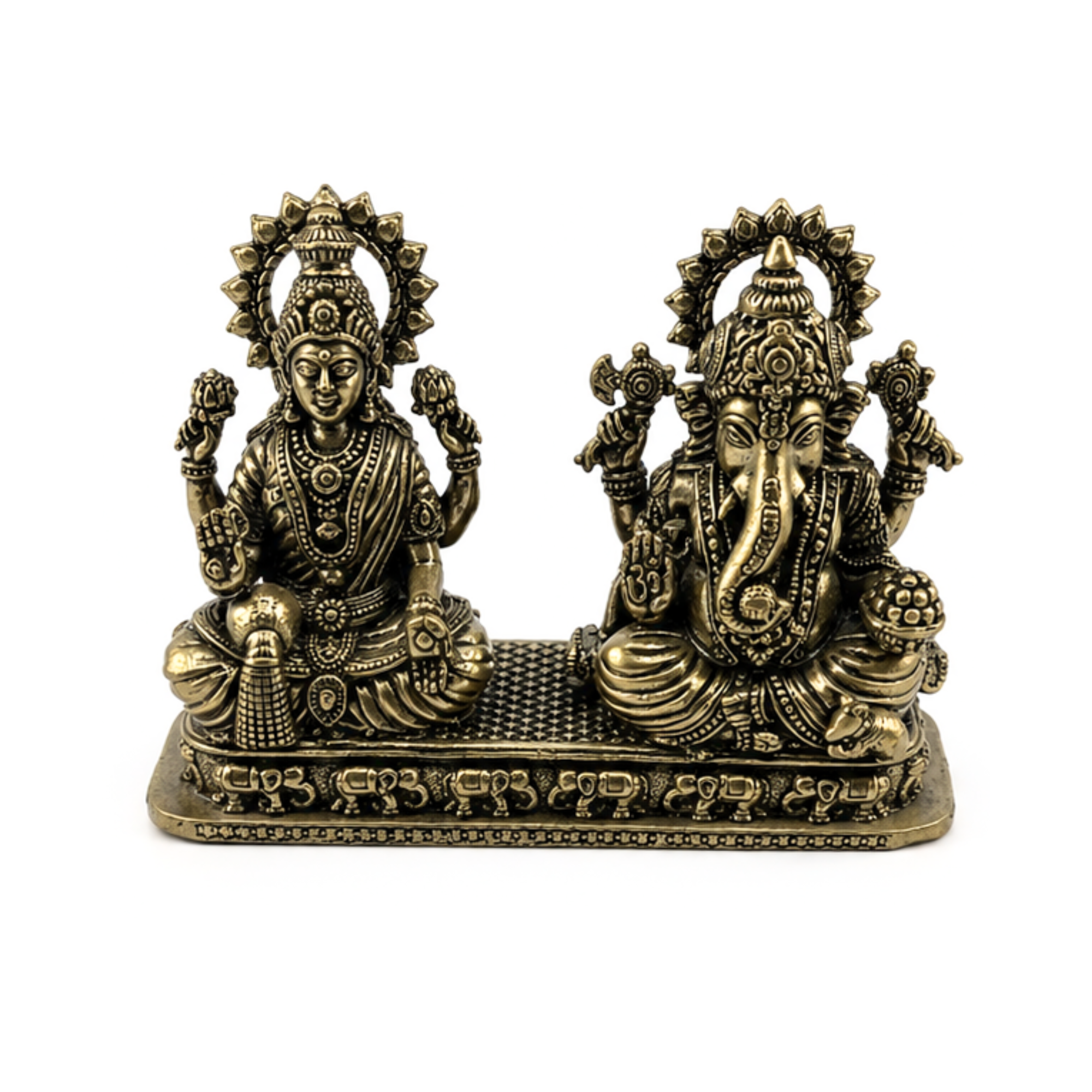 Panchaloha Lakshmi Ganesha Idol | Panchadhatu Laxmi Ganapati Murti | Panchadhatu Lakshmi Ganesha Statue | Diwali Gift