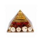 Gomti Rudraksha Shree Yantra Pyramid | Maha Lakshmi Pyramid | Orgonite Pyramid | Vastu Pyramid | Feng Shui Home Decor