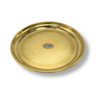 Brass Plain Thali – 9 Inch | Brass Puja Plate