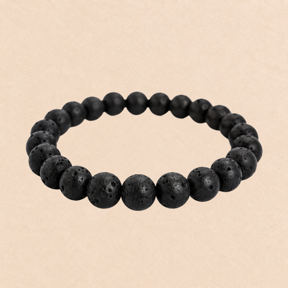 Natural Lava Stone Bracelet | Black Volcanic Stone Bracelet | Grounding & Strength Jewelry | Meditation Bracelet | Gift for Men & Women