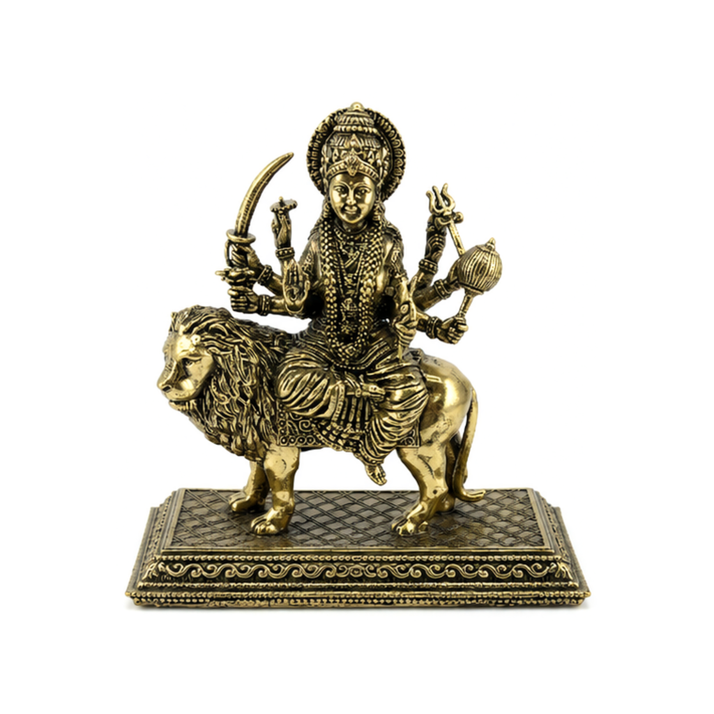 Panchaloha Durga Idol on Lion | Panchalogam Durga Maa Murti | Panchadhatu Durga Devi Statue