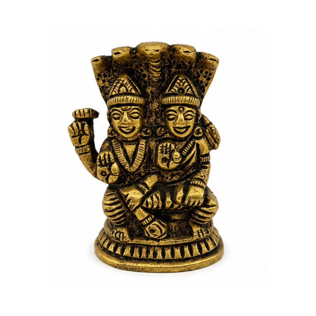 Brass Lakshmi Narayana Idol | Divine Lakshmi Narayana Statue