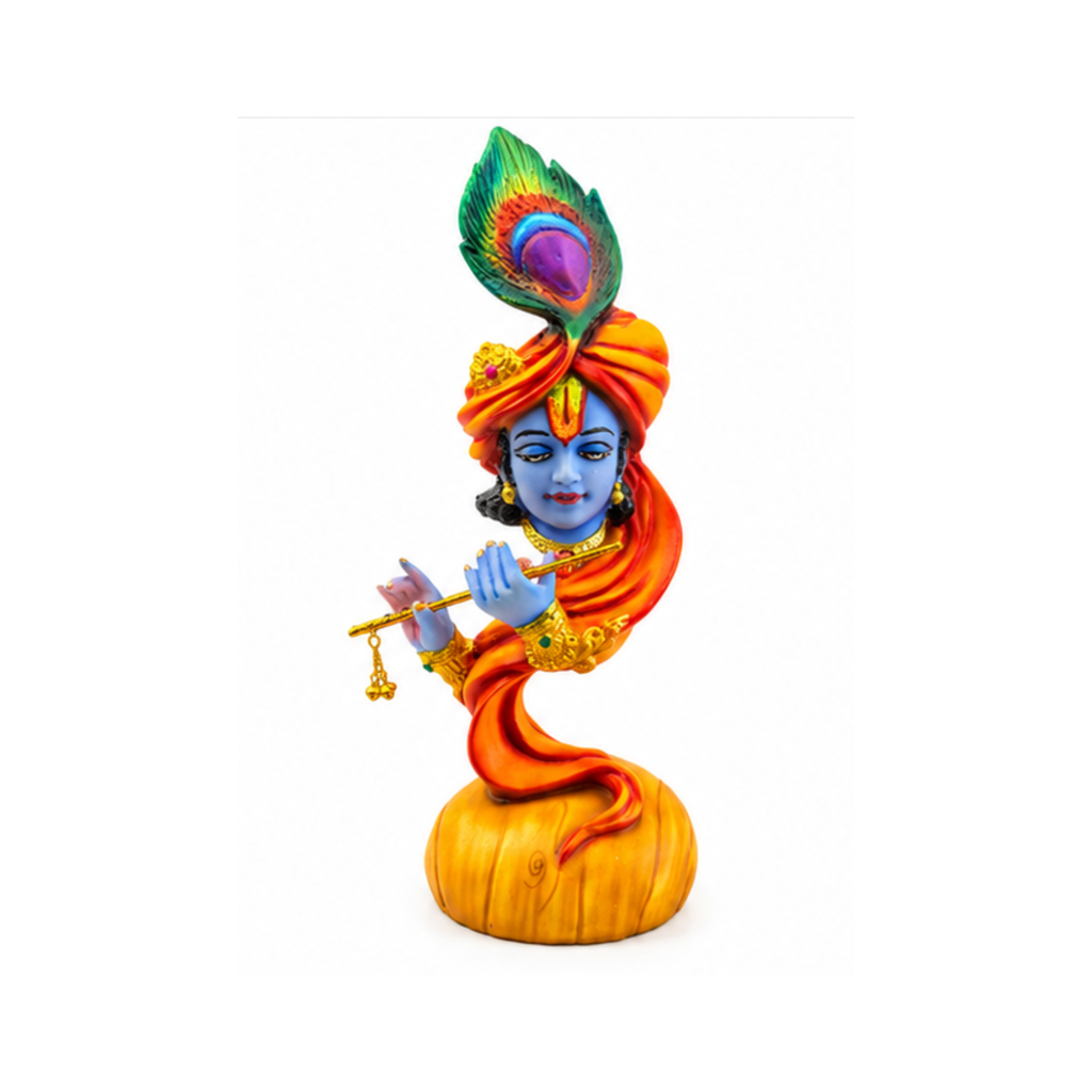Hand Painted Krishna Murti | Decorative Lord Krishna Idol