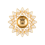 Brass Lotus Gem Diya | Decorative Crystal Lotus Oil Lamp