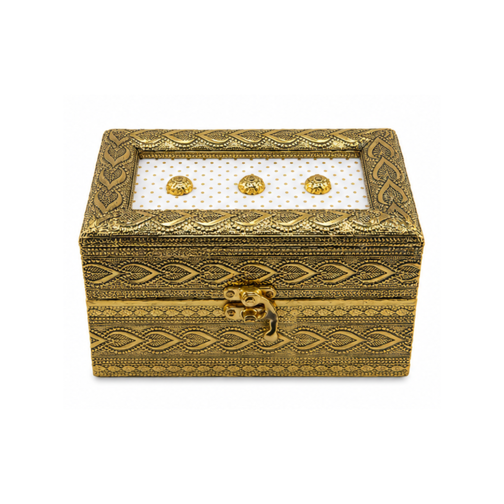 Royal Antique Gold 2-Jar Dry Fruit Gift Box
