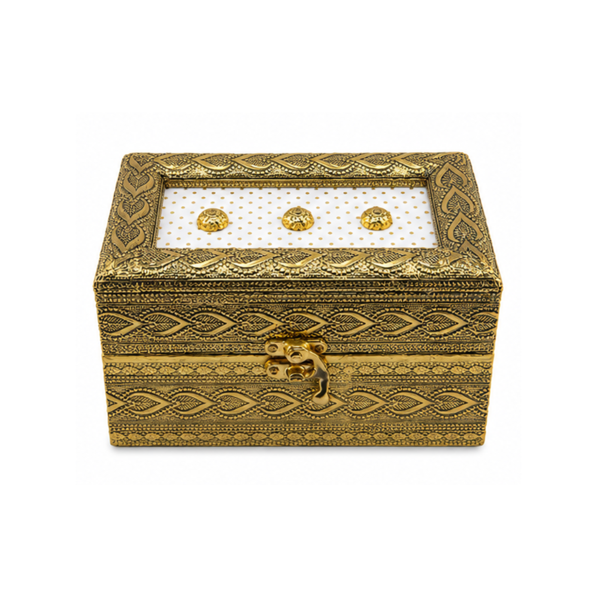 Royal Antique Gold 2-Jar Dry Fruit Gift Box