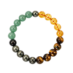Money Magnet Bracelet | Green Aventurine Citrine Pyrite Tiger Eye Bracelet | Prosperity & Abundance Jewelry | Crystal Bracelet | Spiritual Gift