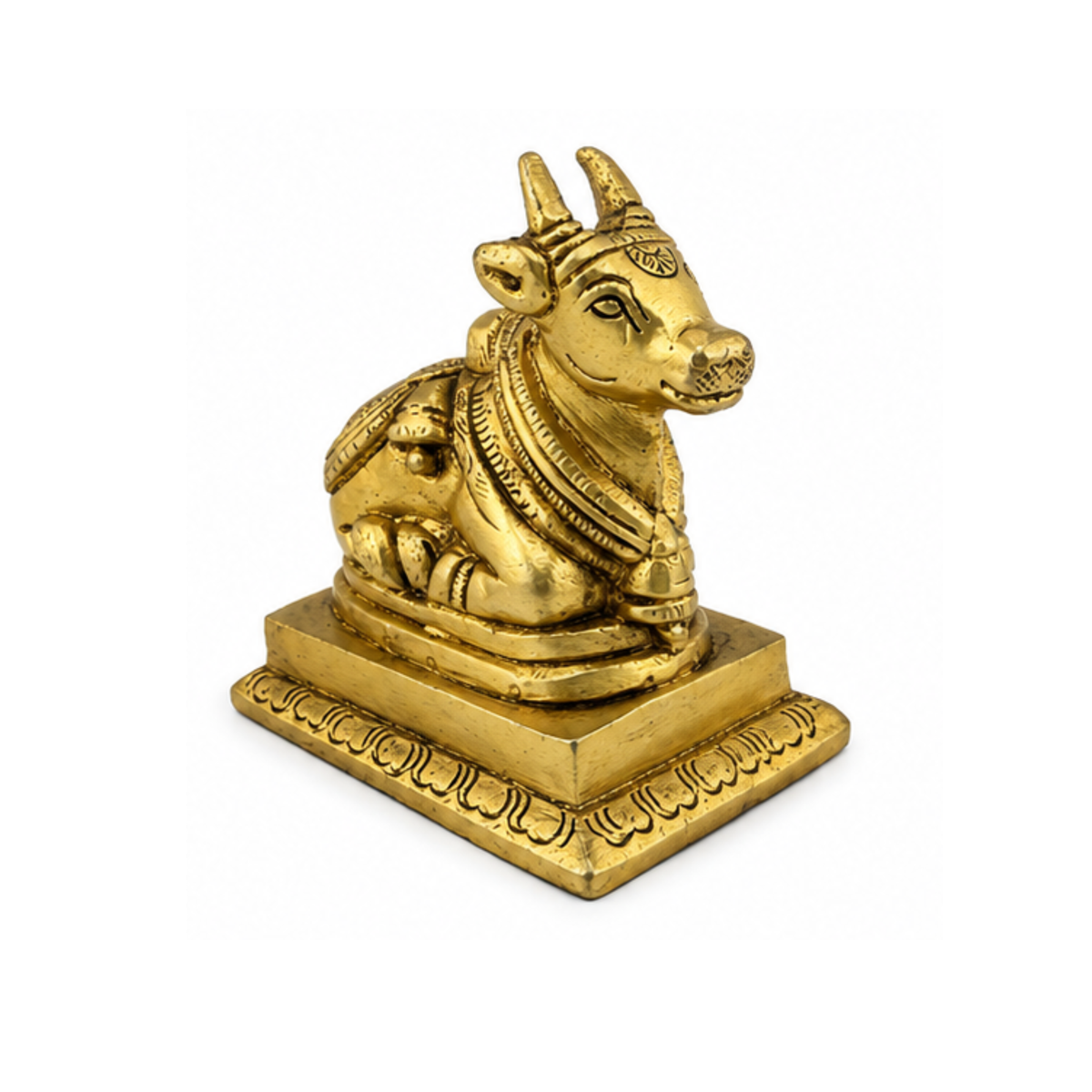 Brass Nandi Bull Idol | Sacred Nandi Bull Statue | Nandi Murti
