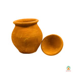 Traditional Terracotta Clay Pot with Lid | Handmade Matka Ghada for Water Storage, Home Decor, Kitchen, Festivals &amp; Rustic Decoration