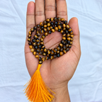 Tiger Eye Beaded Necklace 6mm & 8mm | Natural Golden Brown Gemstone Mala | Protection & Confidence Jewelry | Meditation Necklace | Crystal Jewelry
