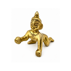 Brass Laddu Gopal Statue | Baby Krishna Idol | Bal Gopal Krishna Murti Multiple Sizes