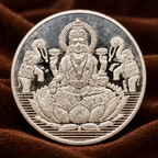 Pure Silver Coins Diwali Lakshmi Ganesh Shri Yantra Engraved