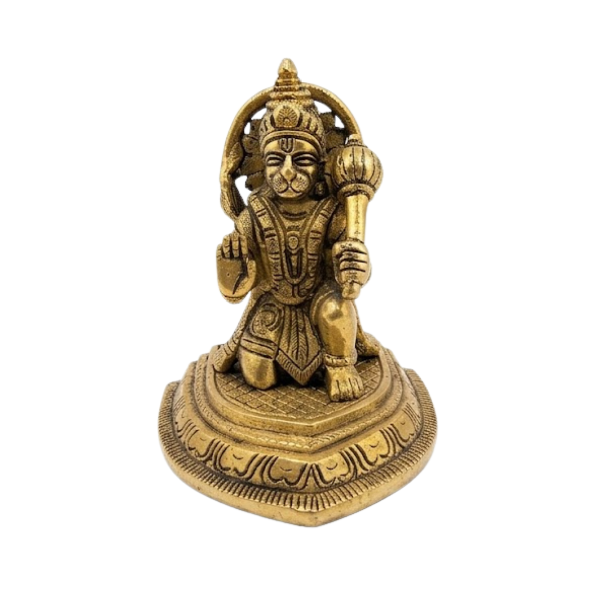 Brass Kneeling Hanuman Idol | Bajrangbali Veer Hanuman Statue